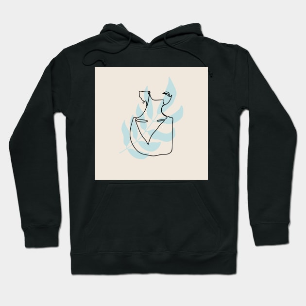 puristic line art Hoodie by NJORDUR